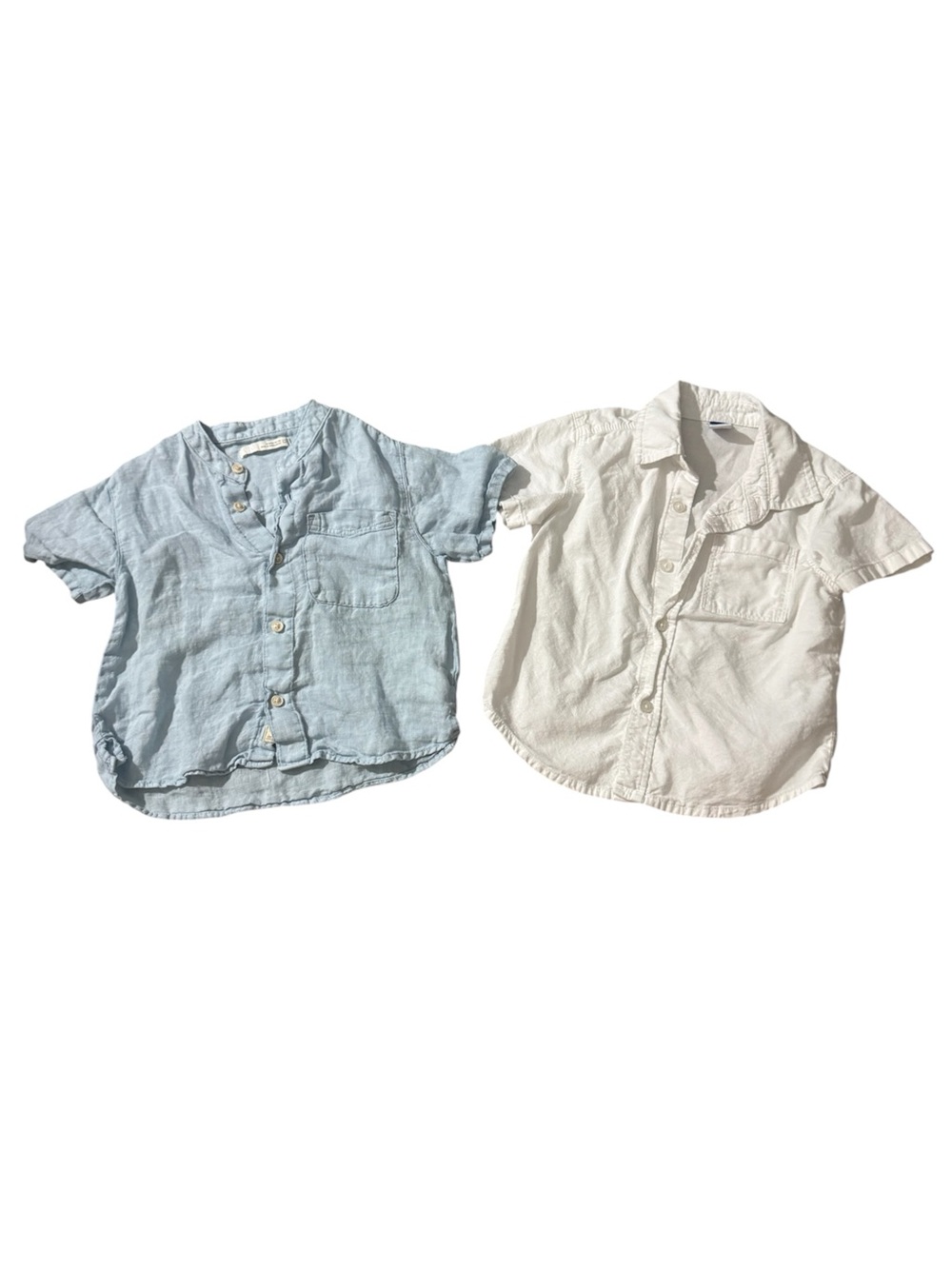 Zara and Old Navy Toddler Set of Button-Front Shirts
